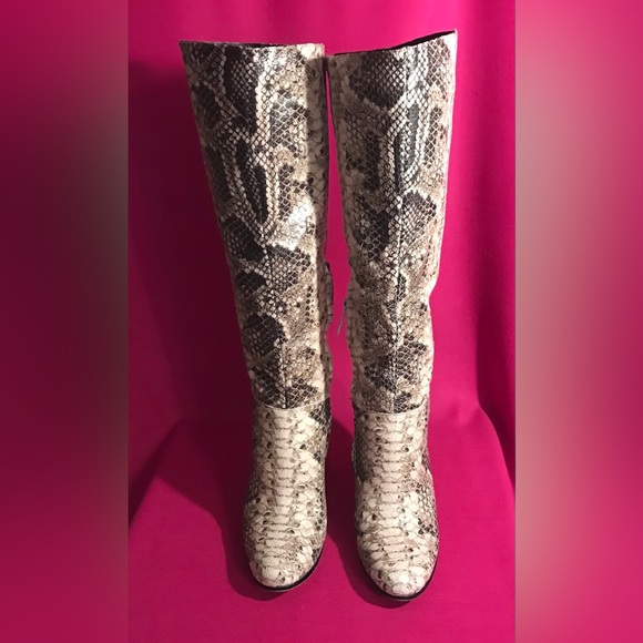 Sam Edelman Serephinia Snakeskin Tall Boots - Picture 2 of 7